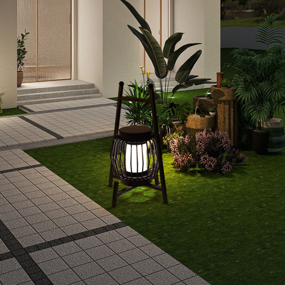 Orr Black Solar Powered Outdoor Floor Lamp