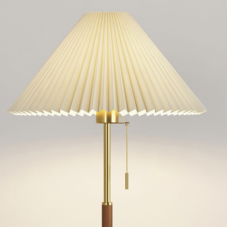 Ozawa Modern Pleated Metal Fabric Floor Lamp