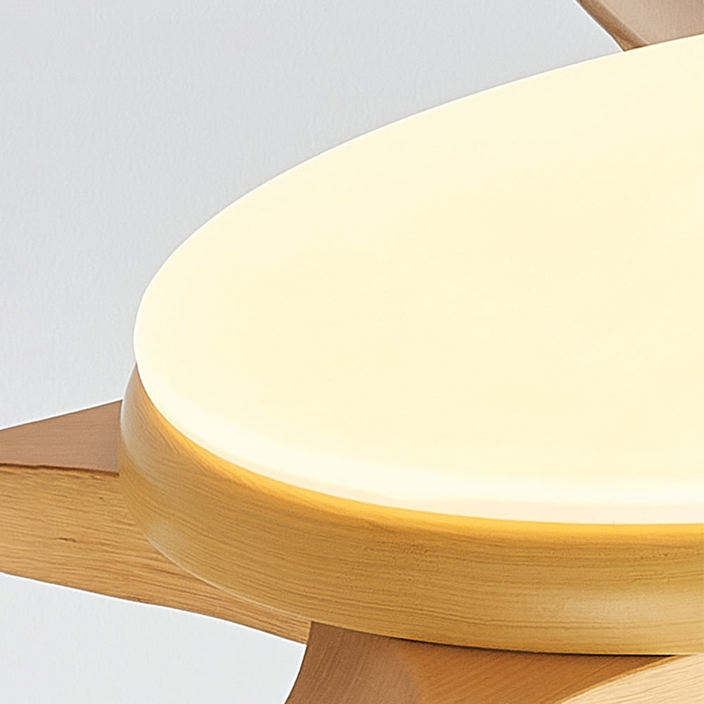 Ozawa 3-Blade Wooden Basic Ceiling Fan with Light, 3 Colour, DIA 100/120/140CM 