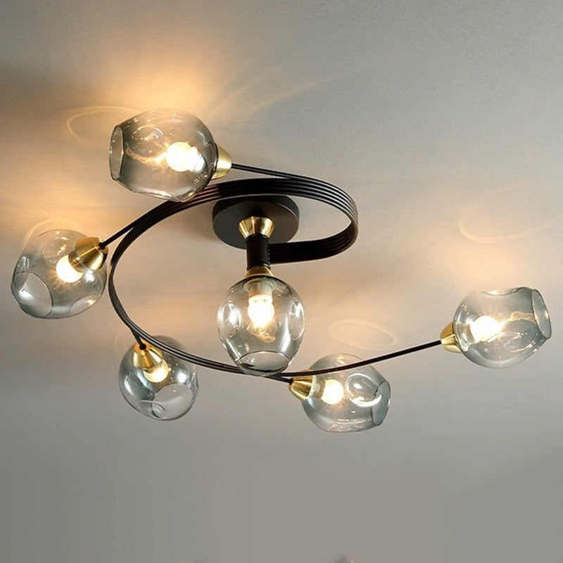 Retro Glass Ceiling Lamp for Bedroom &amp; Living Room