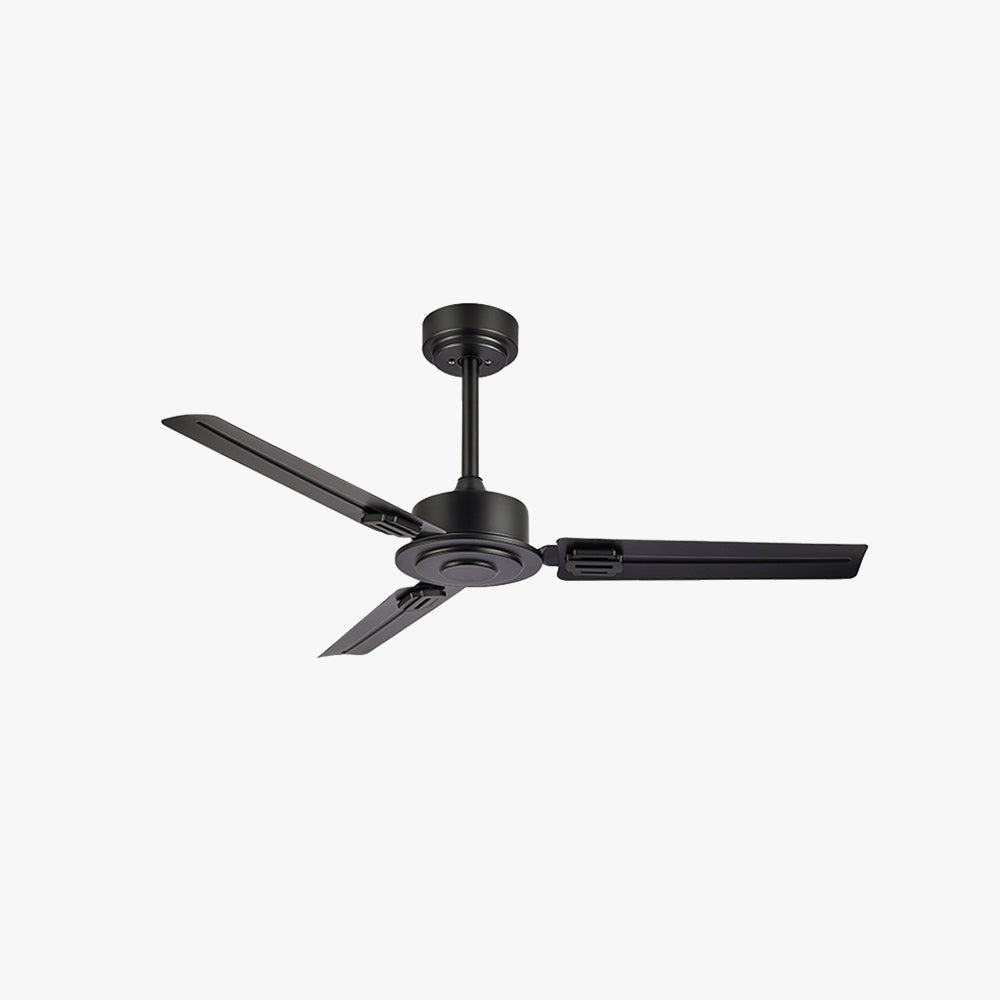 Alessio 5-Blade Black Ceiling Fan, Metal &amp; Wood, DIA107CM 