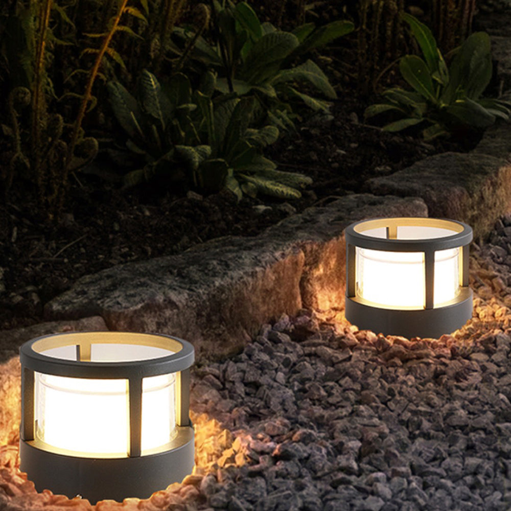 Pena Black &amp; White Outdoor Bollard Lamp, DIA 11CM/16CM