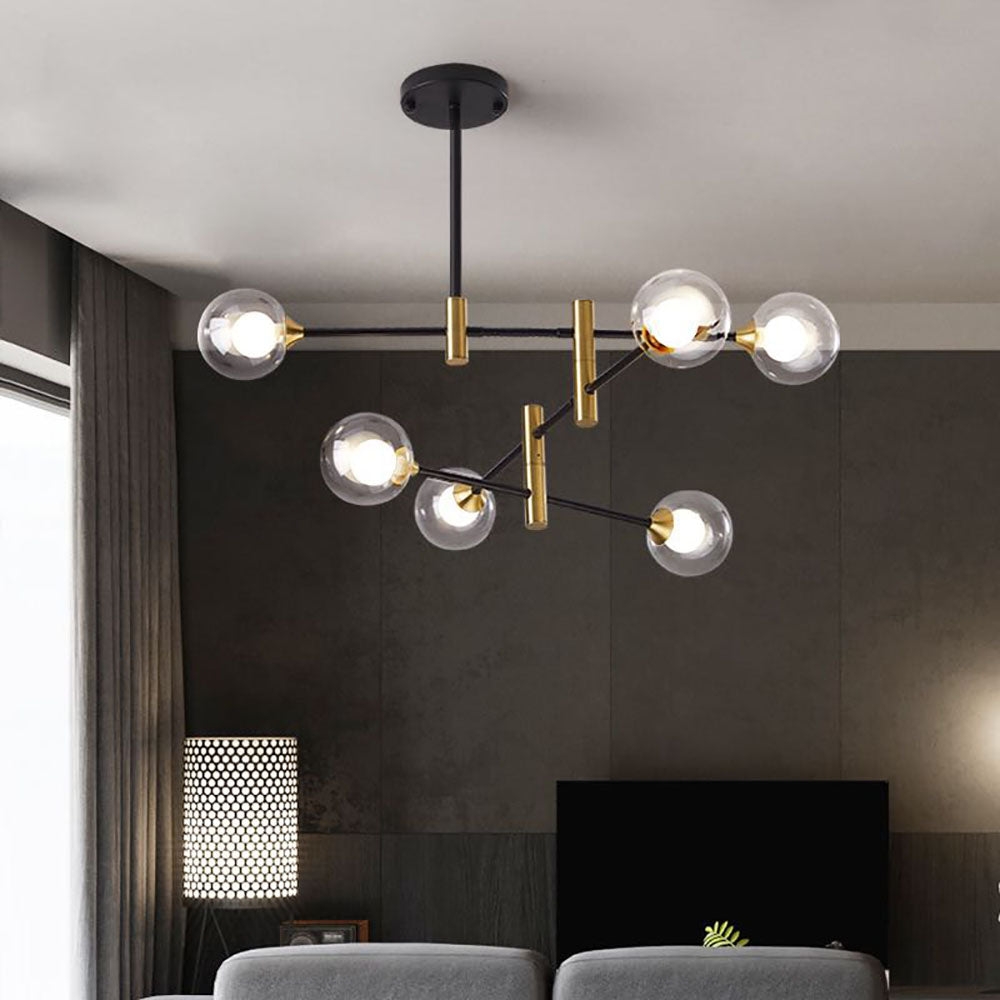 Valentina Nordic Ball Bubble Metal/Glass Chandeliers, Living Room