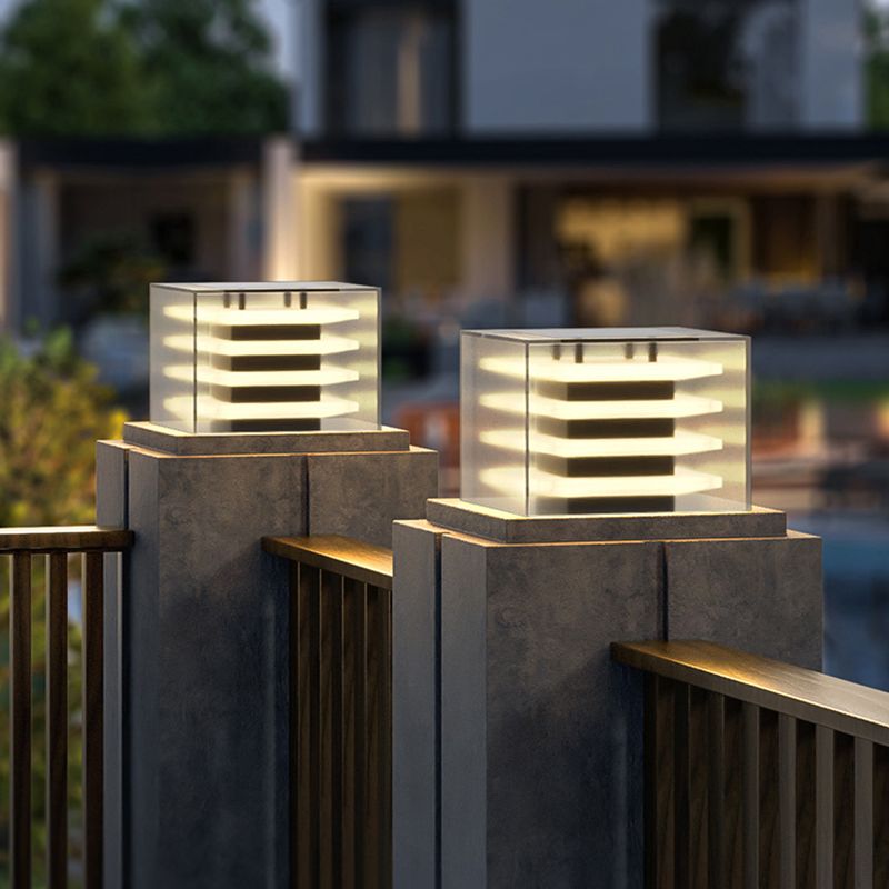 Riley Transparent Pier-Mount Outdoor Lamps 