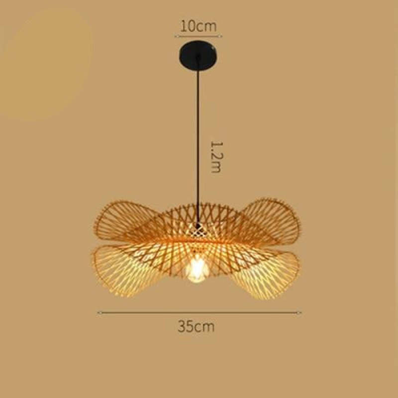 MutoBambus lysekrone Rattan-lampe fra Teahouse, Håndlavet lysarmatur i rattan - Las Sola-DK