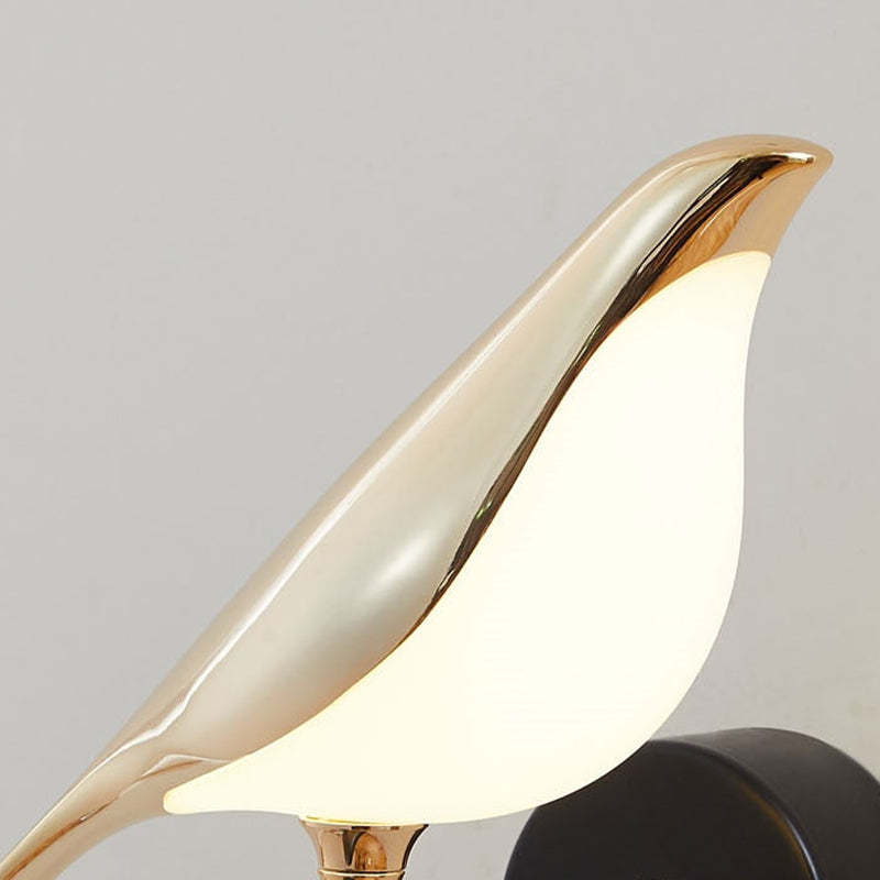 Nordic Art Damaged Bird Bedside LED Wall Lamp Bedroom