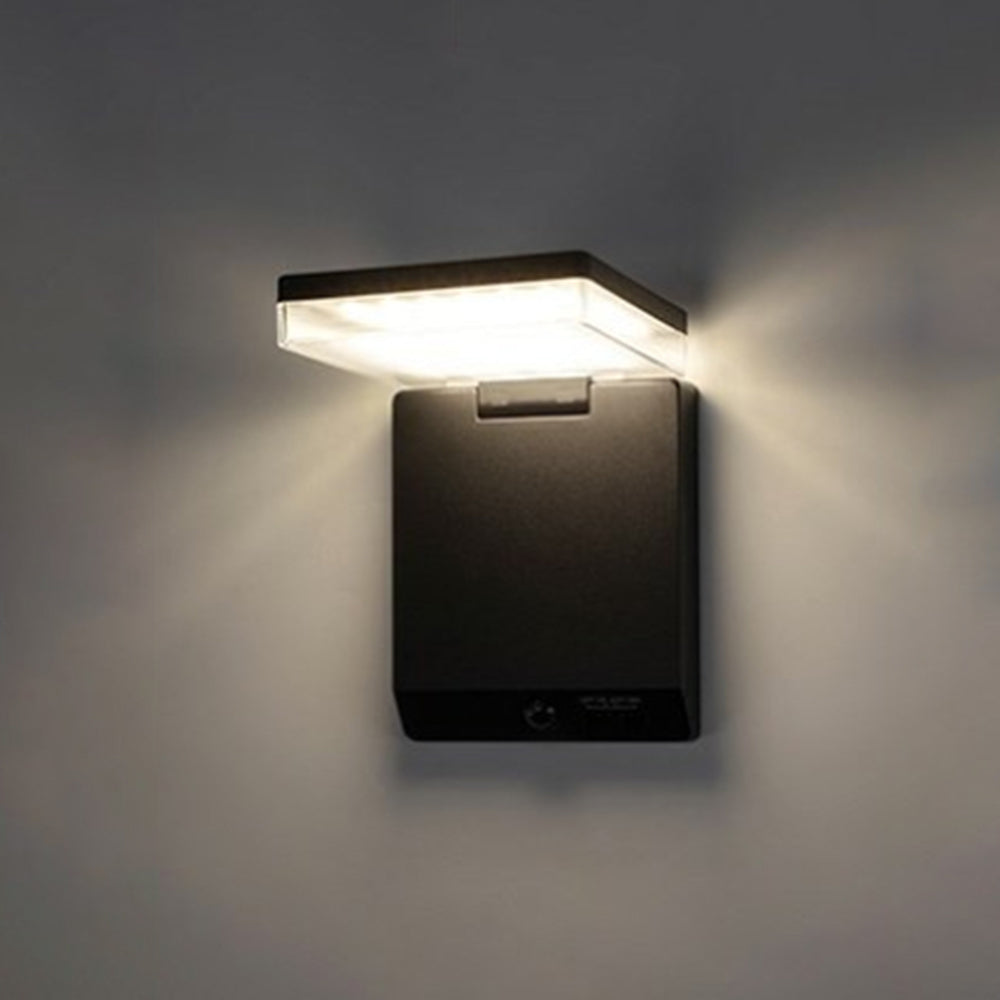 Orr Solar Powered Outdoor Wall Lamp with Right Angle Sensor, L 20CM 
