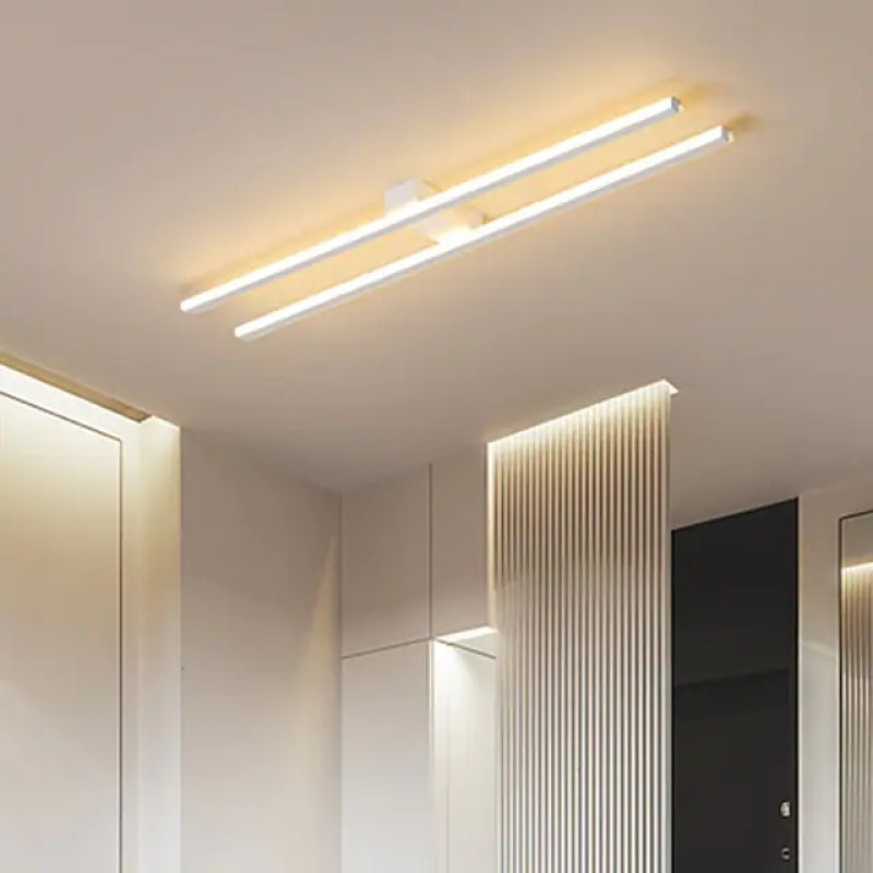 Modern linear ceiling lamp for hallways