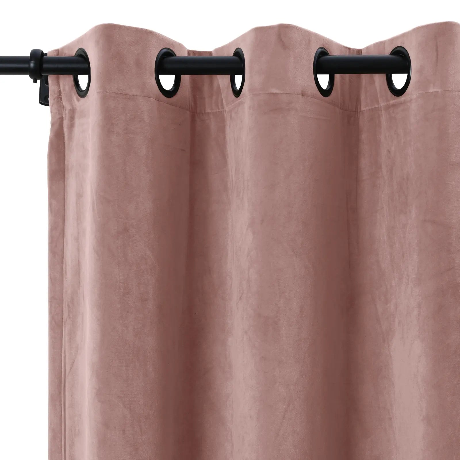 Plushy moderne mørklægningsgardin polyester/fløjlshvid/rose/sort soveværelse/stue Øje