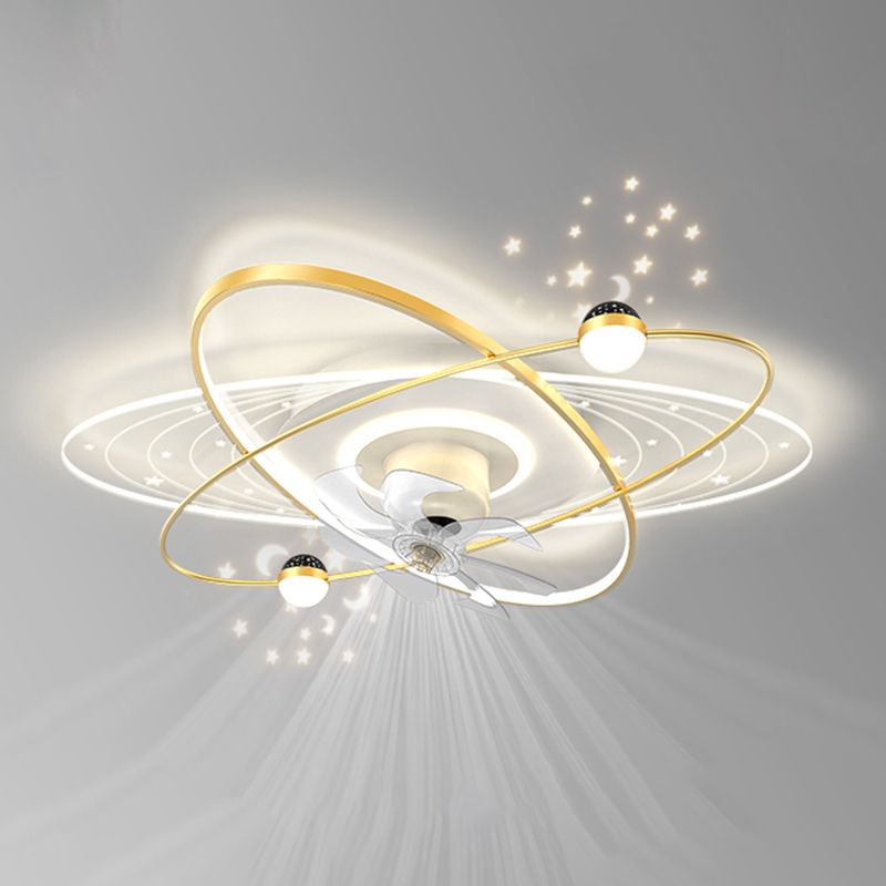Madina Starry Ceiling Fan with Light, 4 Style, DIA 50CM/100CM 