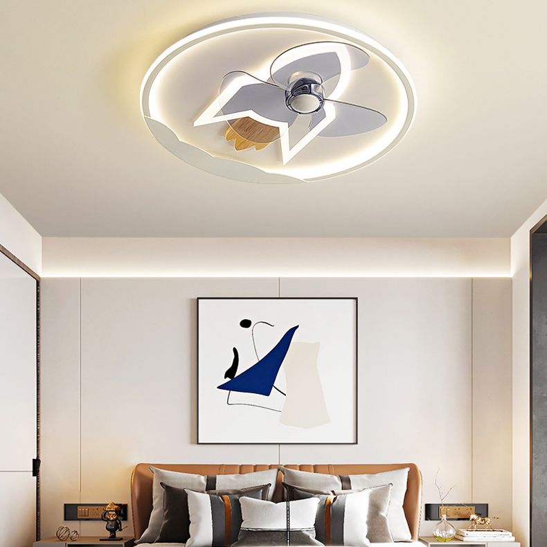 Minori Rocket Shape 2-Lights Ceiling Fan with Light, 5 Colour, DIA 46CM/55CM