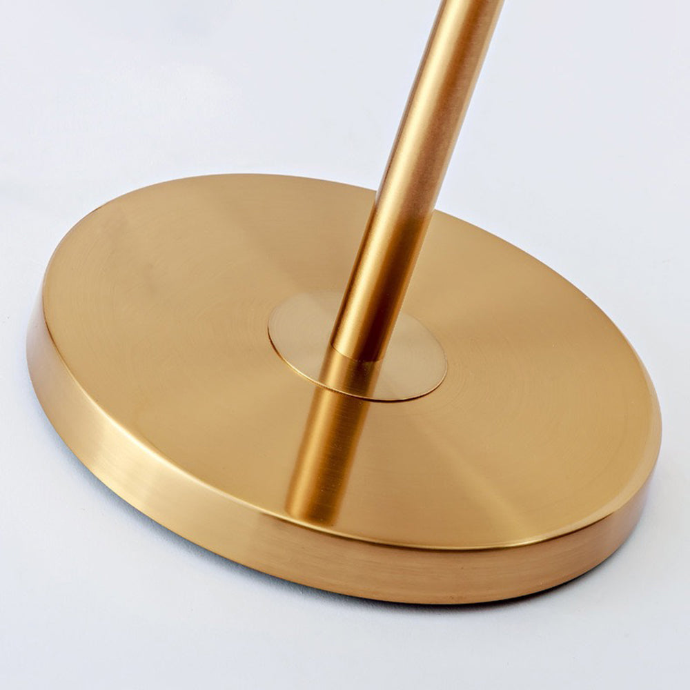 Valentina Modern Arc Glass/Metal Floor Lamp, Gold