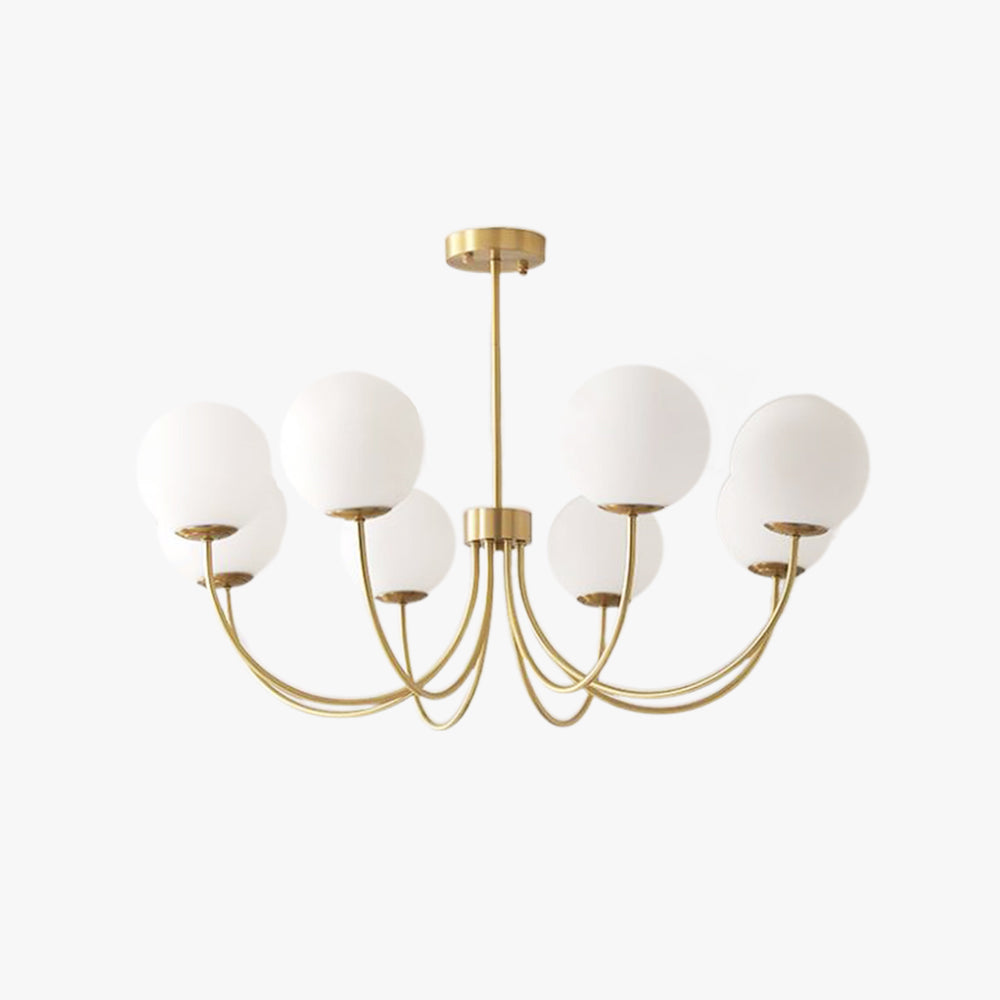 Valentina Modern Ball Bubble Metal/Glass Chandeliers, Gold