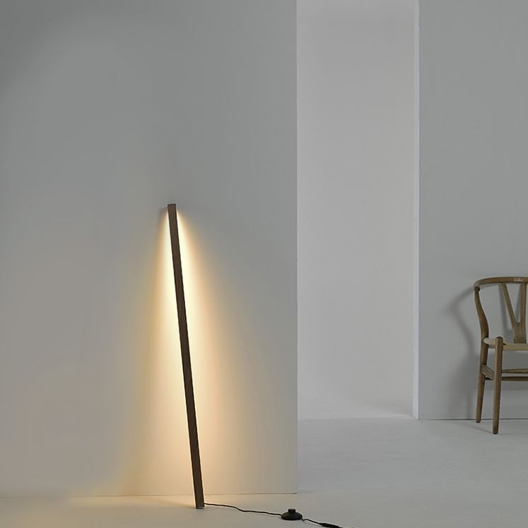 Ozawa Minimalist Linear Wood 2 Color Floor Lamp