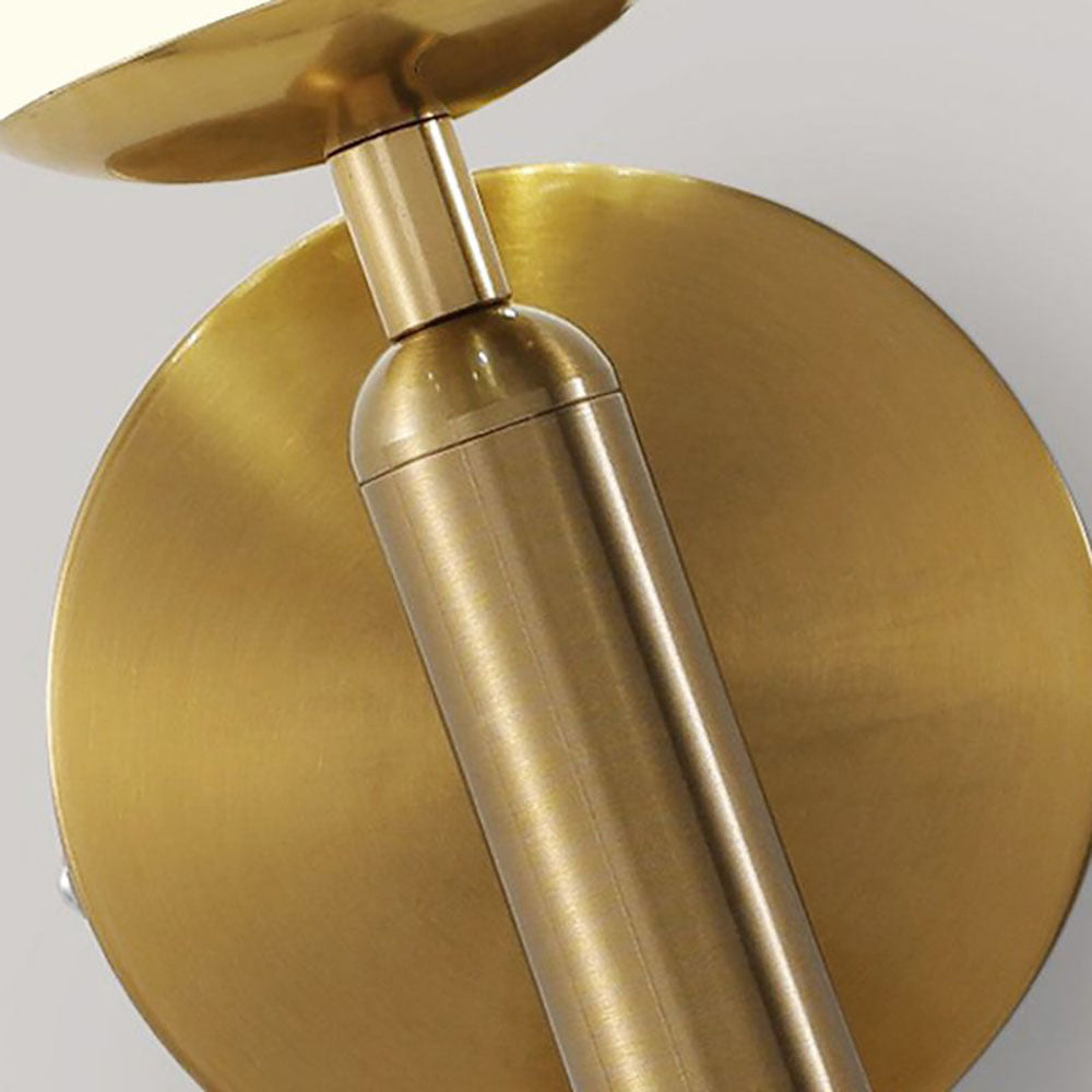 Valentina Wall Lamp Modern Globe, Metal/Glass, Black/Gold, Hallway 