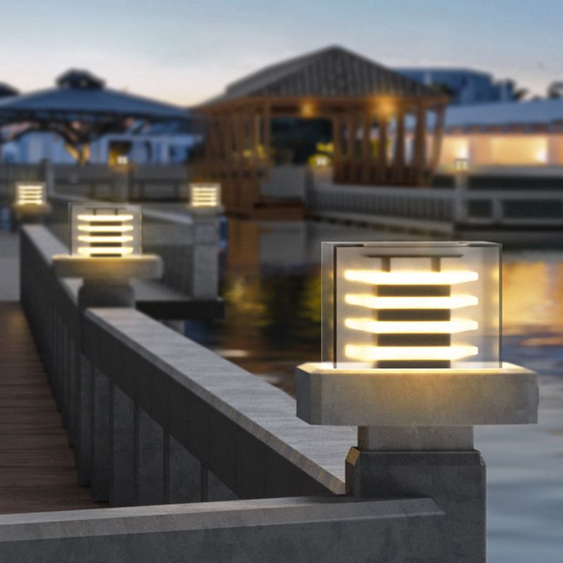 Riley Transparent Pier-Mount Outdoor Lamps 