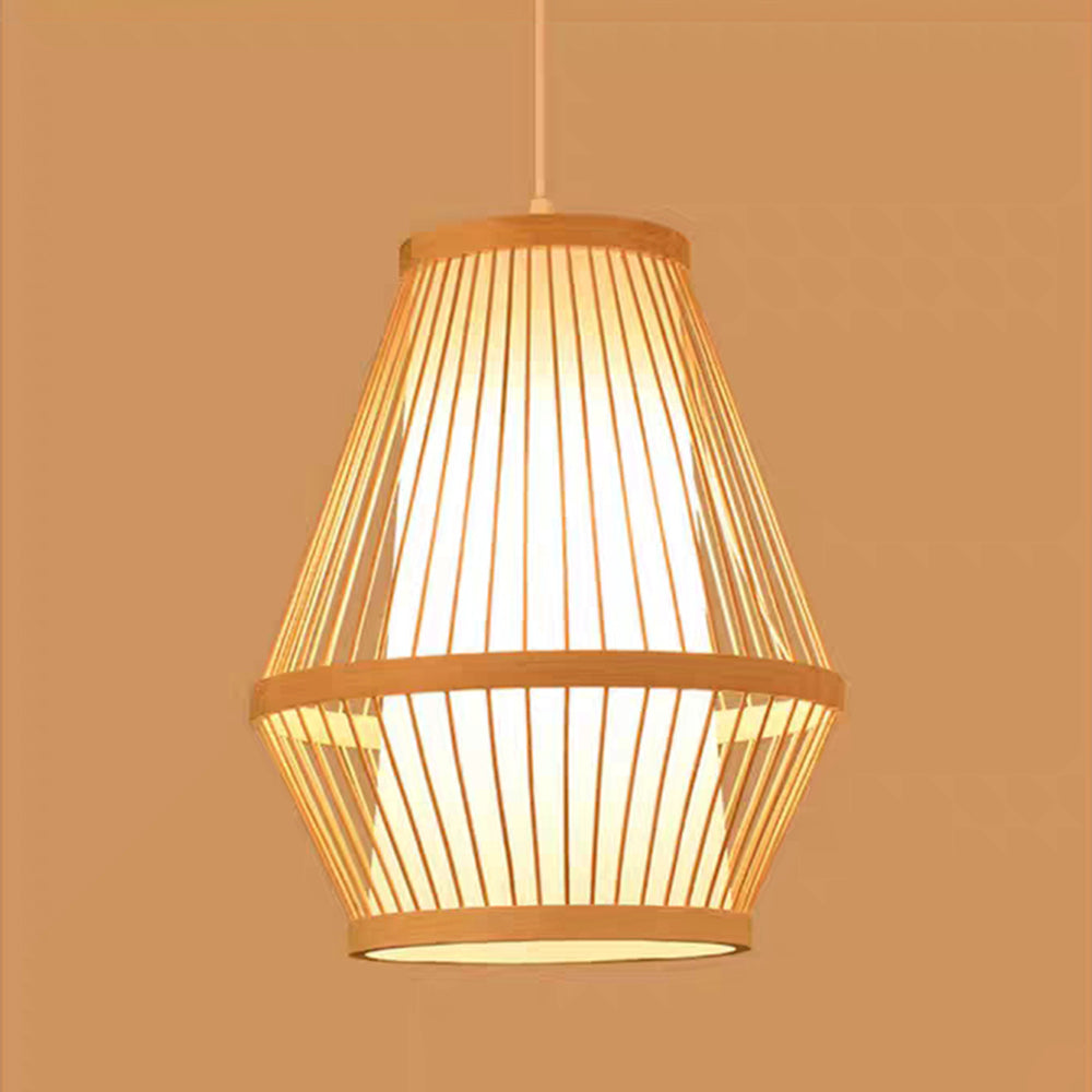 Rattan Vintage Handmade woven bamboo, Hanging lamp, Pendant lamp 