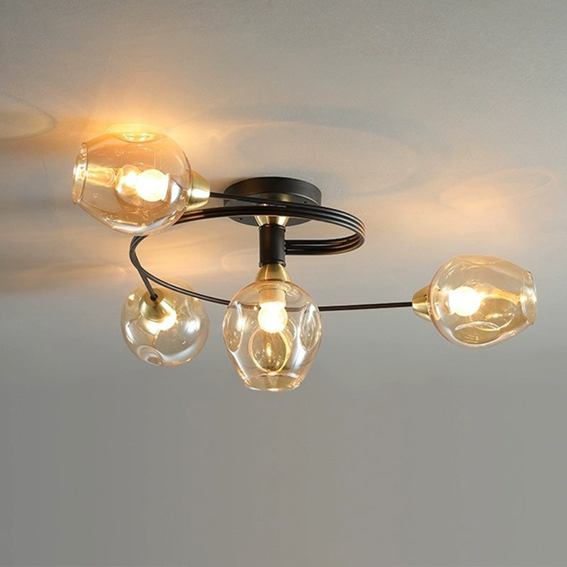 Retro Glass Ceiling Lamp for Bedroom &amp; Living Room