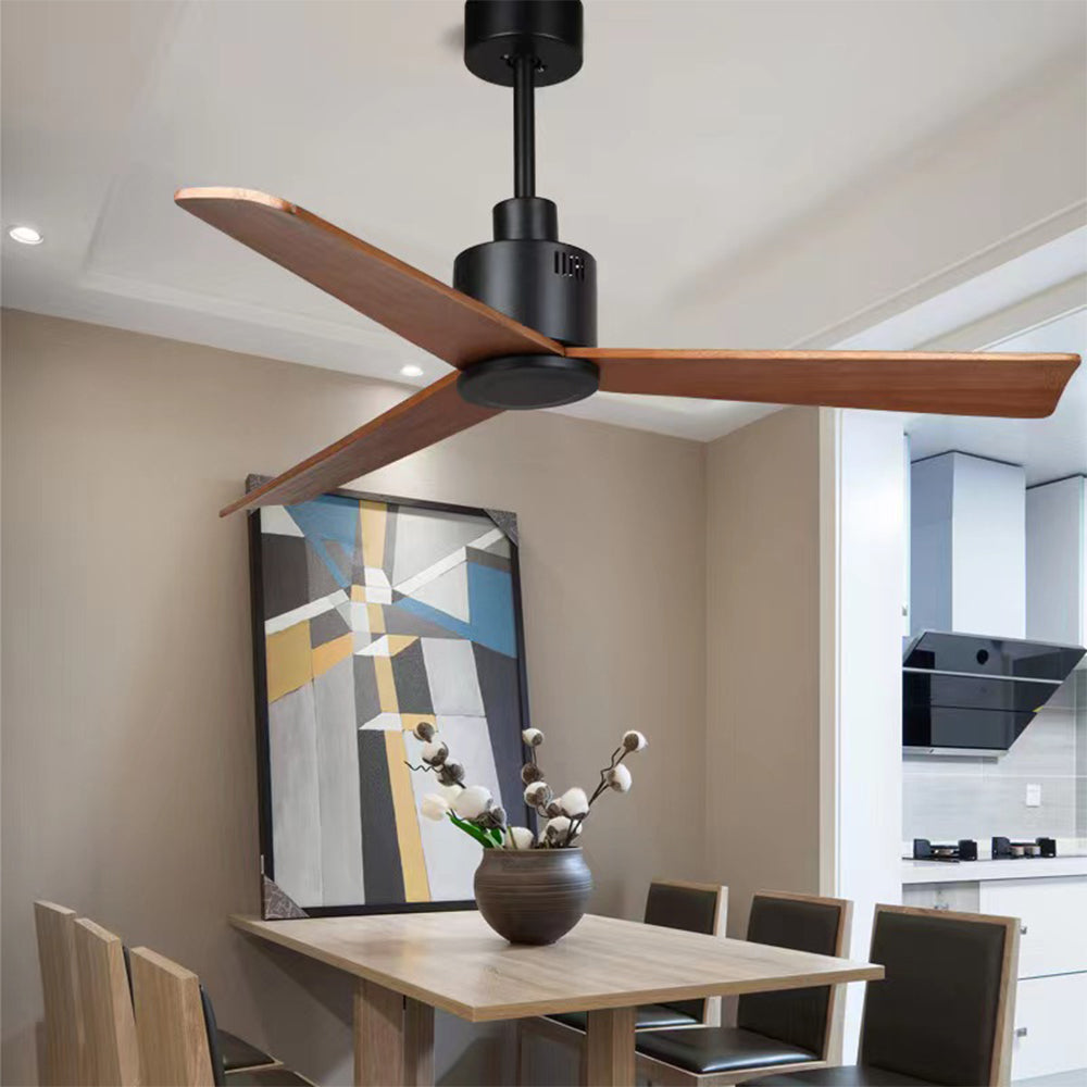 Haydn 3-Blade Black Ceiling Fan, Metal & ABS, DIA132CM