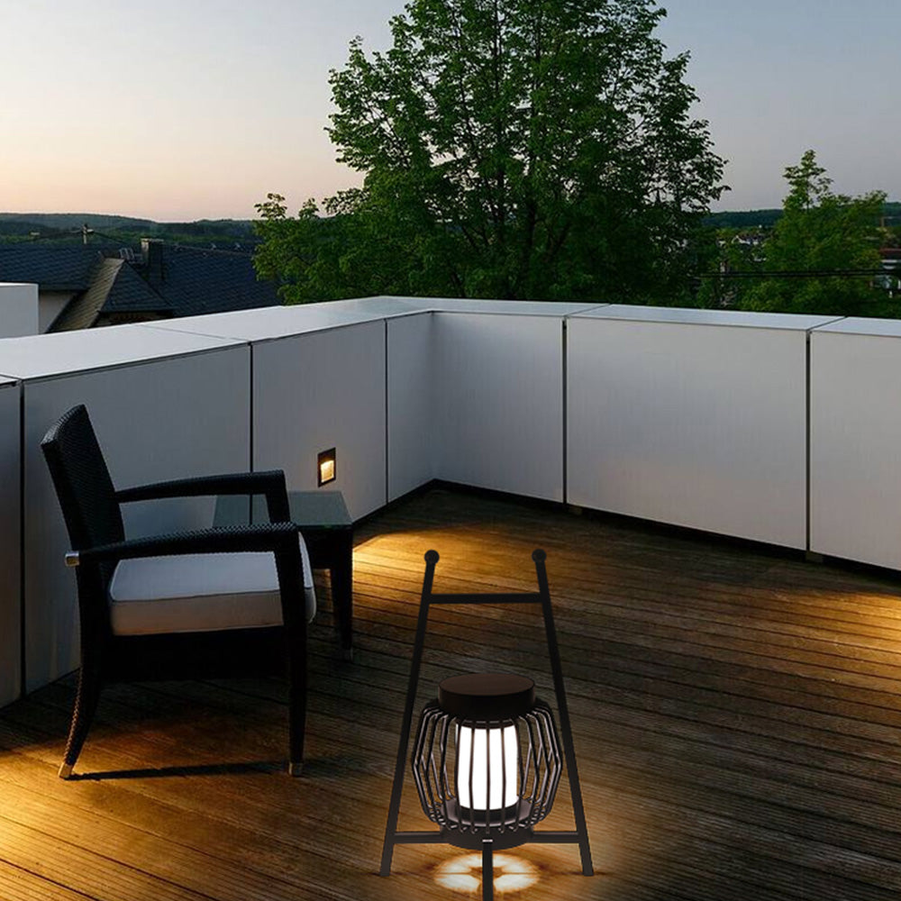 Orr Black Solar Powered Outdoor Floor Lamp