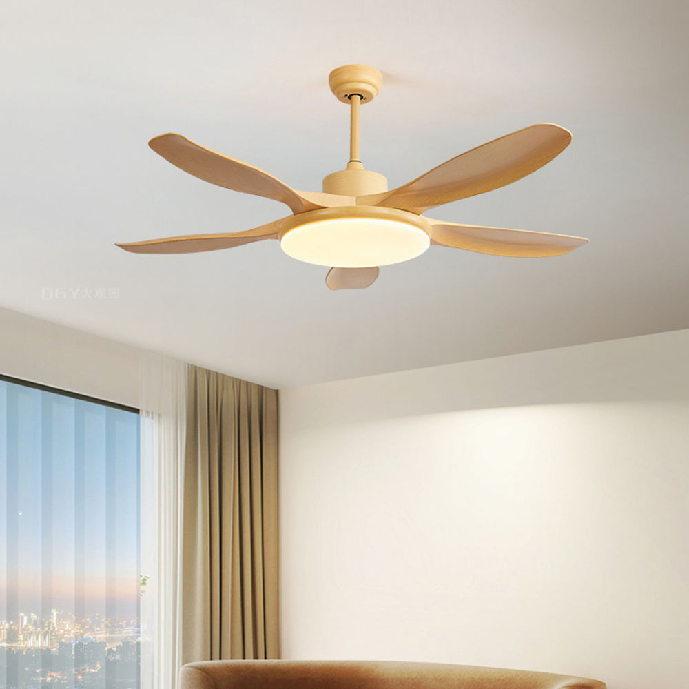 Ozawa 5-Blade Wooden Ceiling Fan with Light, 4 Colour, DIA 120/130/150CM 