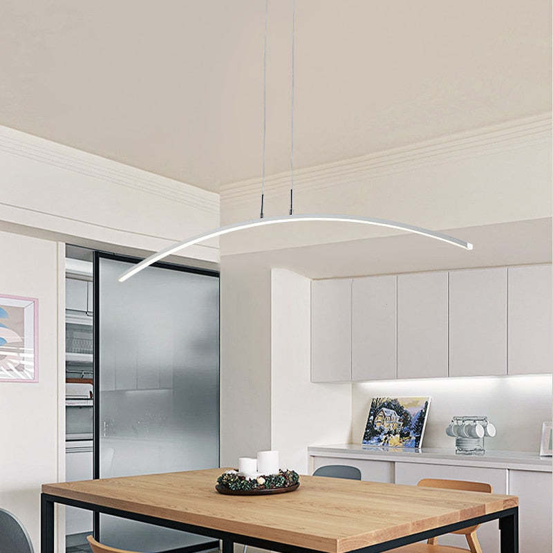 Edge Luster LED pendant lamp Black, Living room/Bedroom