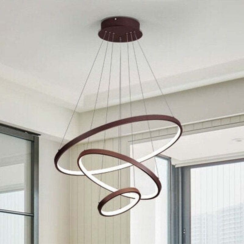 Modern LED Ring Pendant Lamp Hanging Lamp Remote Control 