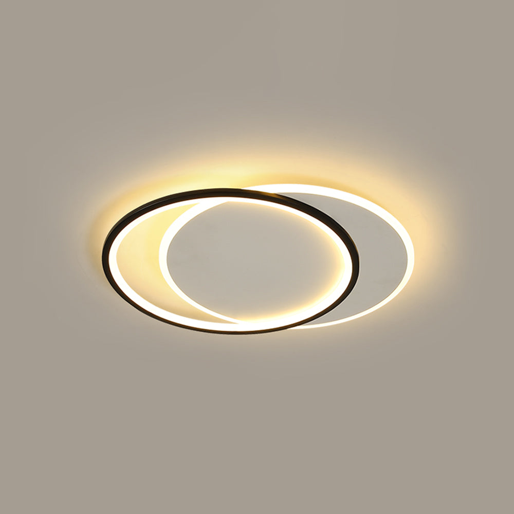 Quinn Moderne Firkantet/Rund Loftlampe, Sort/Hvid