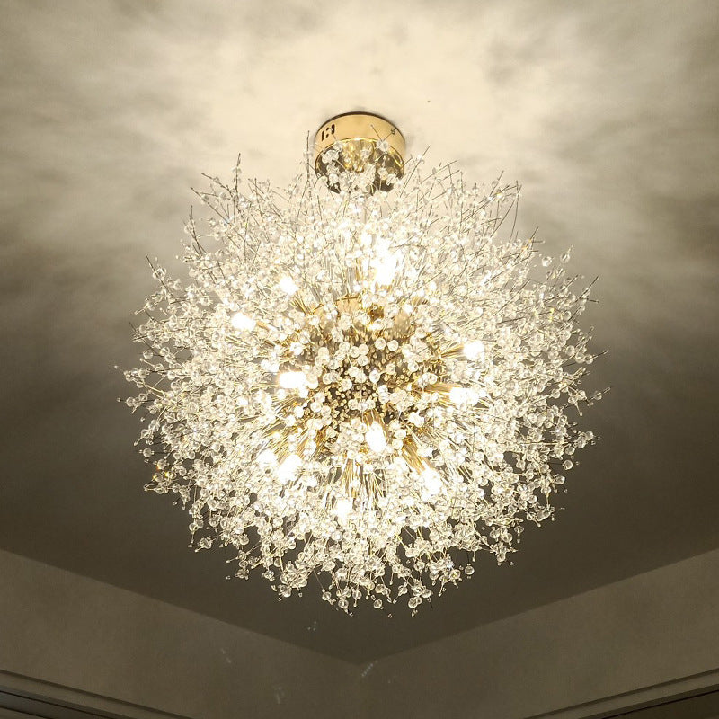 Modern Minimalist Luxury Dandelion Crystal Chandelier for Bedroom and Living Room 