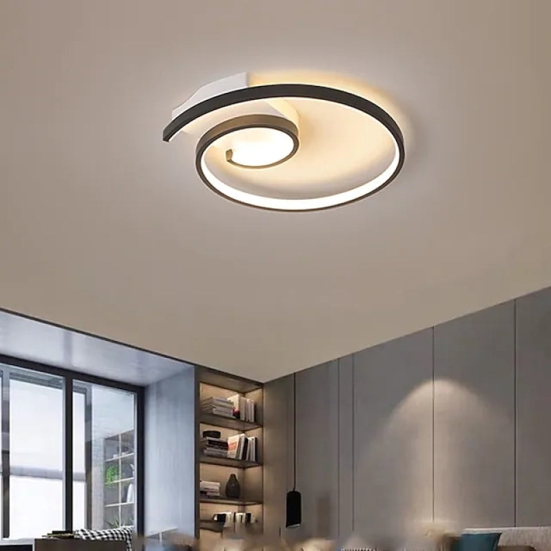 Moderne Simple Rund Spiralformet LED-Loftslampe til Soveværelse & Stue