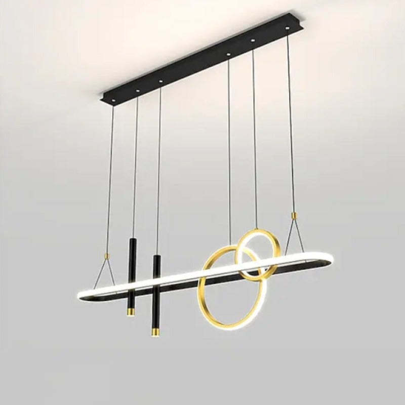 Modern, simple, hanging linear lamp Chandeliers 