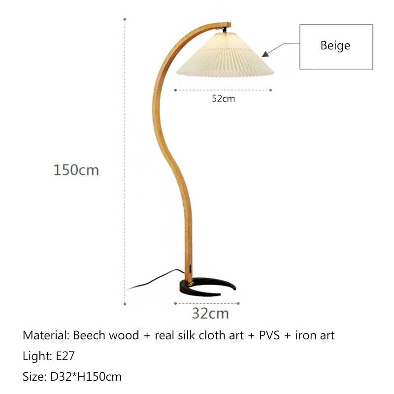 Modern Minimalistisk stofskærm LED Gulvlampe Stående sengelampe til stuen - Las Sola-DK