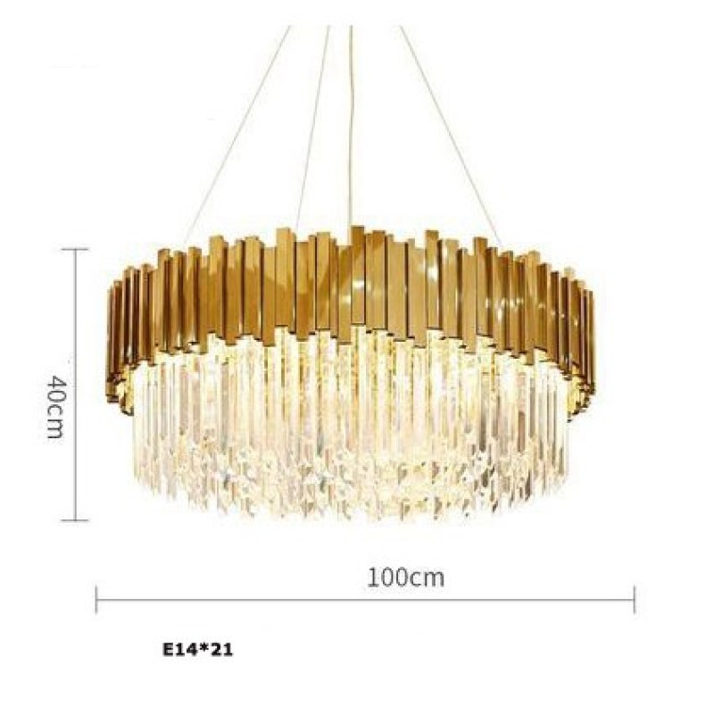 Light Luxury crystal Chandeliers Atmosphere Lsekrone Lamp 