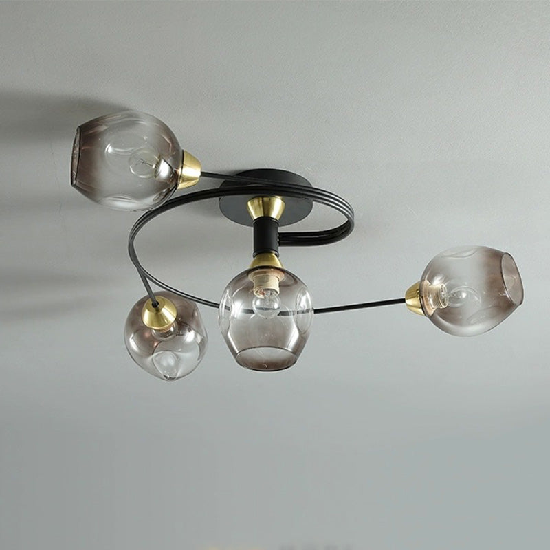 Retro Glass Ceiling Lamp for Bedroom &amp; Living Room