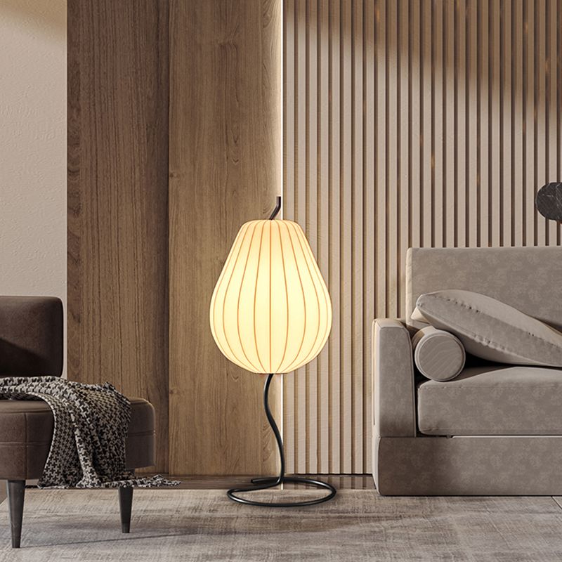 Renée Retro pear-shaped fabric Metal Floor lamp, Living room/Bedroom