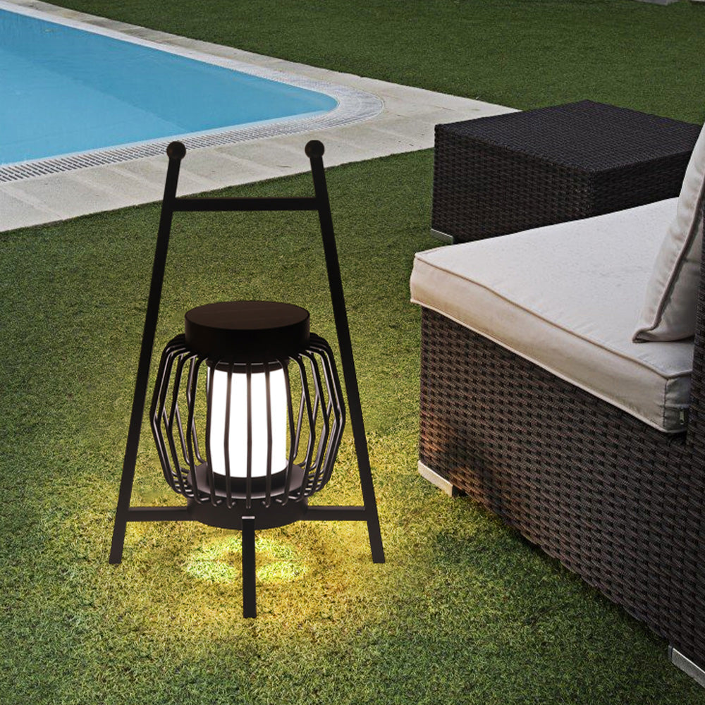 Orr Black Solar Powered Outdoor Floor Lamp