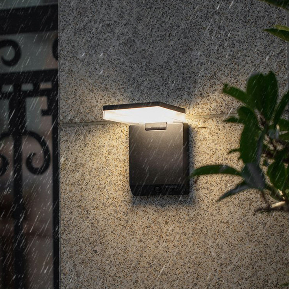 Orr Solar Powered Outdoor Wall Lamp with Right Angle Sensor, L 20CM 