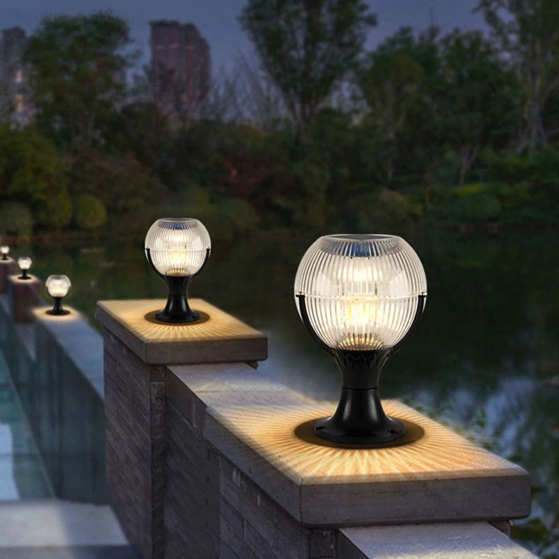 Hailie Solar Pier-Mount Outdoor Lights 