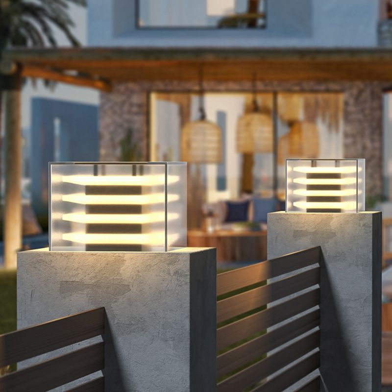 Riley Transparent Pier-Mount Outdoor Lamps 