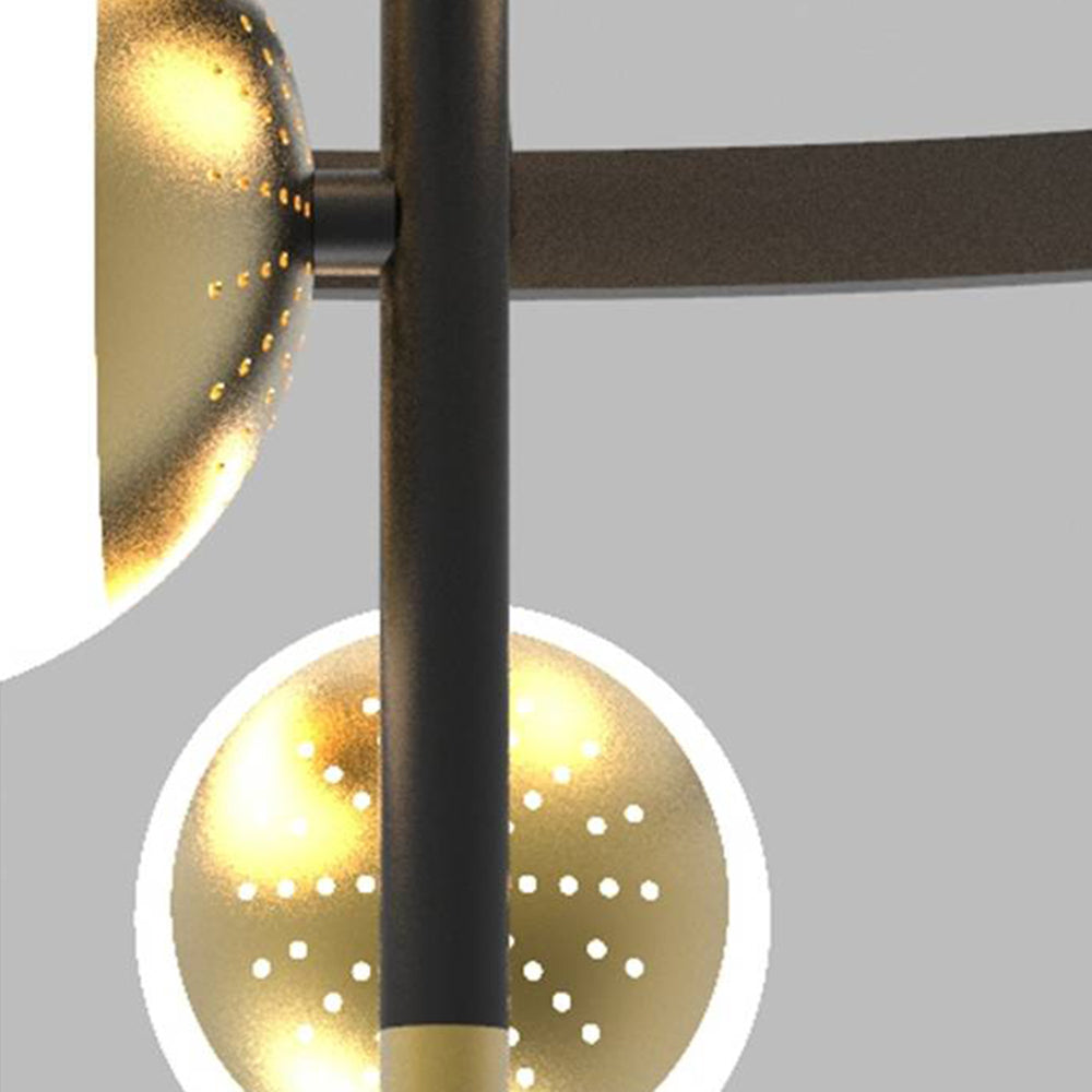 Valentina Semi-Ceiling Lamp, Gold &amp; Black, 2 Styles 