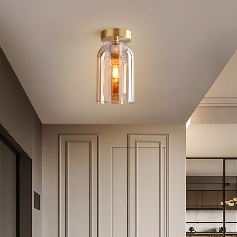 Sanna Semi-Ceiling Lamp 4 Styles long, pure Copper &amp; Glass