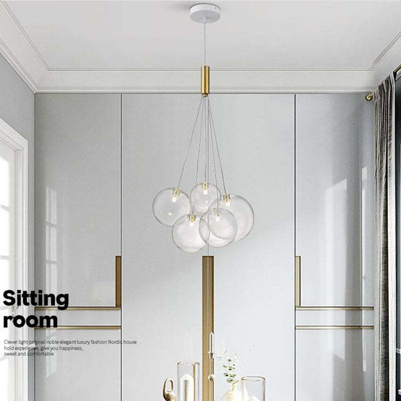 Sumait Romantic Glass Bubble LED Pendant Lamp