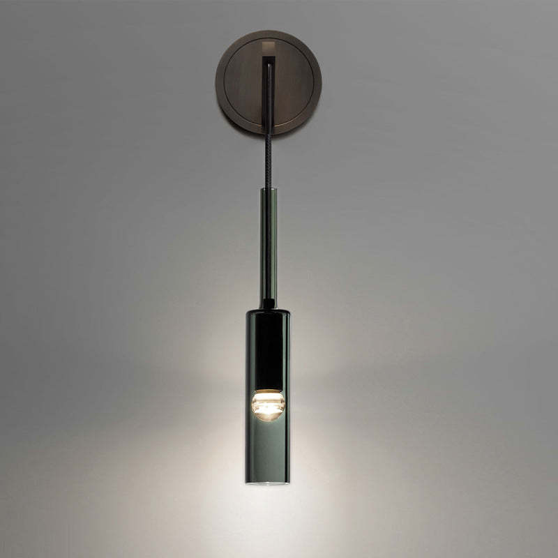 Sanna Modern Glass/Metal Pendant Lamp/Wall Lamp, Black