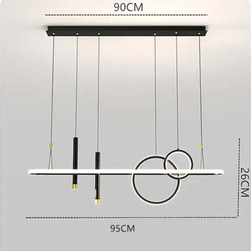 Moderne, enkel, hængende lineær lampe Lysekroner