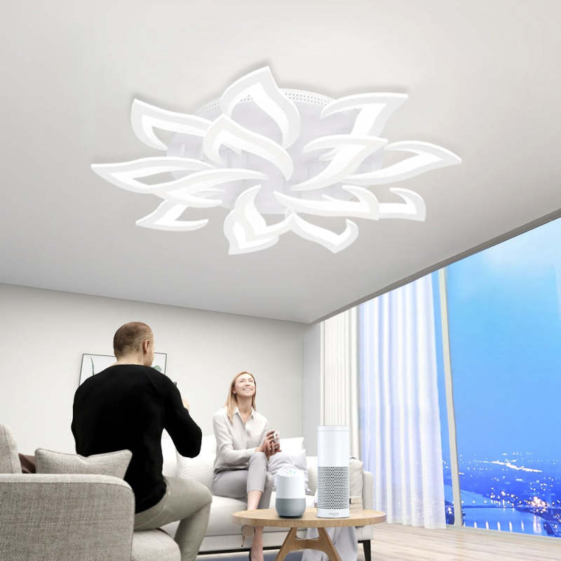 LED Acrylic Panel Chandelier Modern Geometric Modeling Design Ceiling Lamp - Las Sola-DK