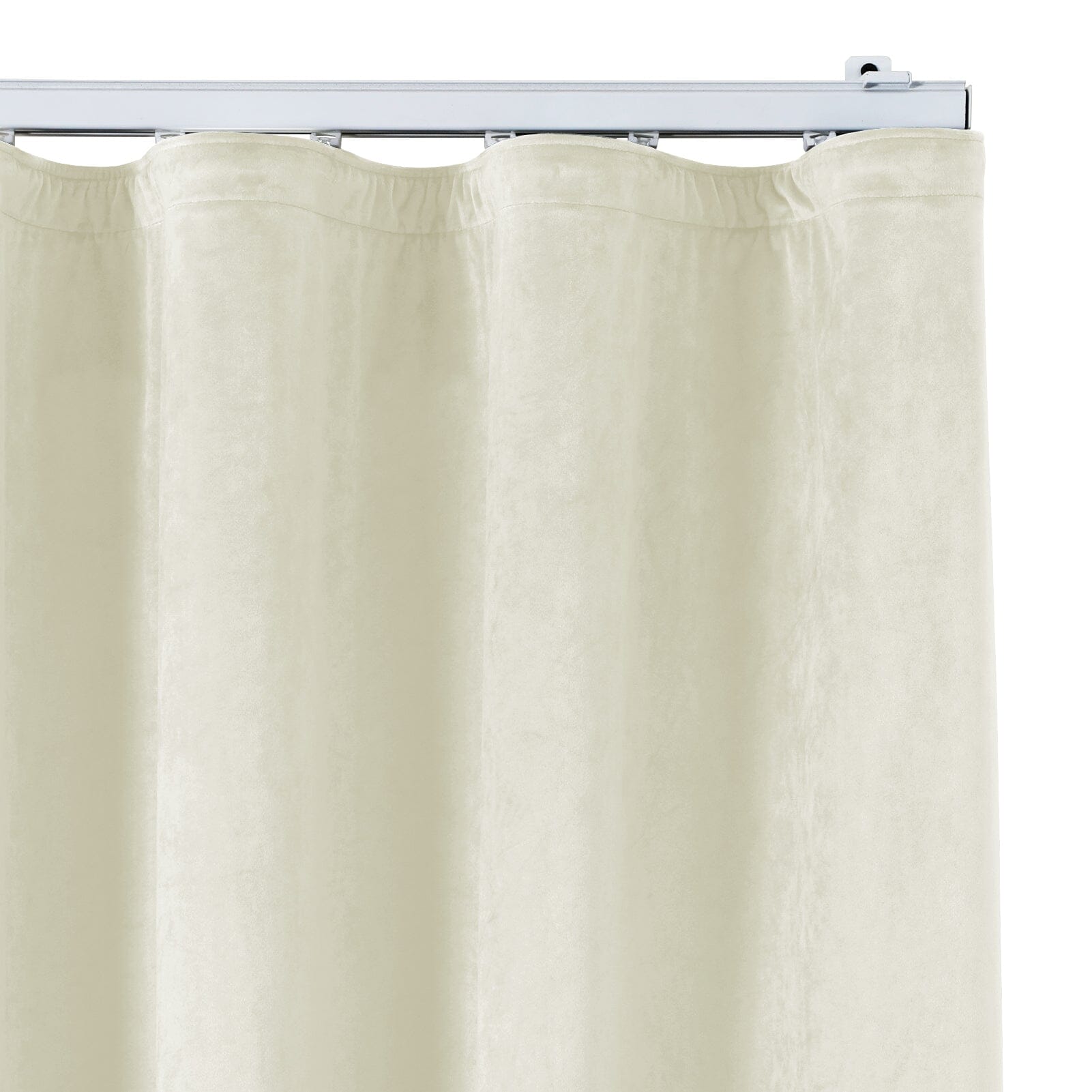Plushy Moderne Fløjl Polyester Hvid Minimalistisk Mørklægningsgardin Stue/Soveværelse Sporsæt
