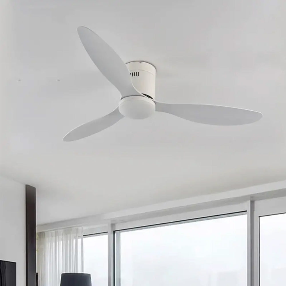 Walters 3-Blade White ceiling fan with light, 2 Colors 