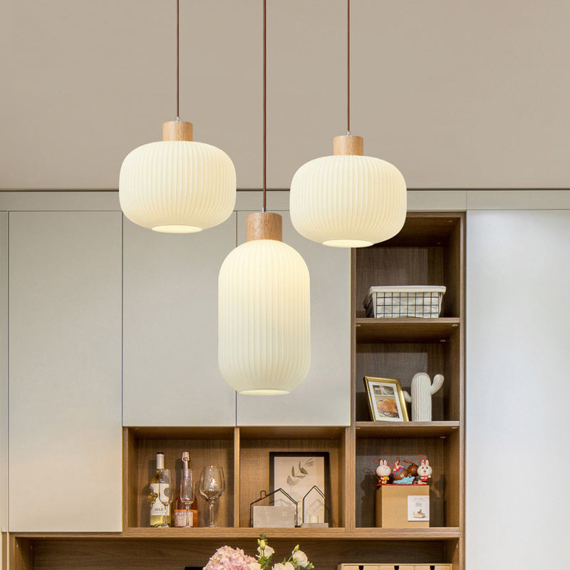 Ozawa Pendant Lamp, 2 Style, Wood&amp;Glass, Living Room/Bedroom