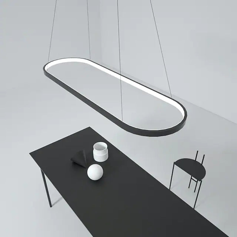 Edge Modern Pendant Lamp Oval, 3 Colours, Bedroom/Living Room 