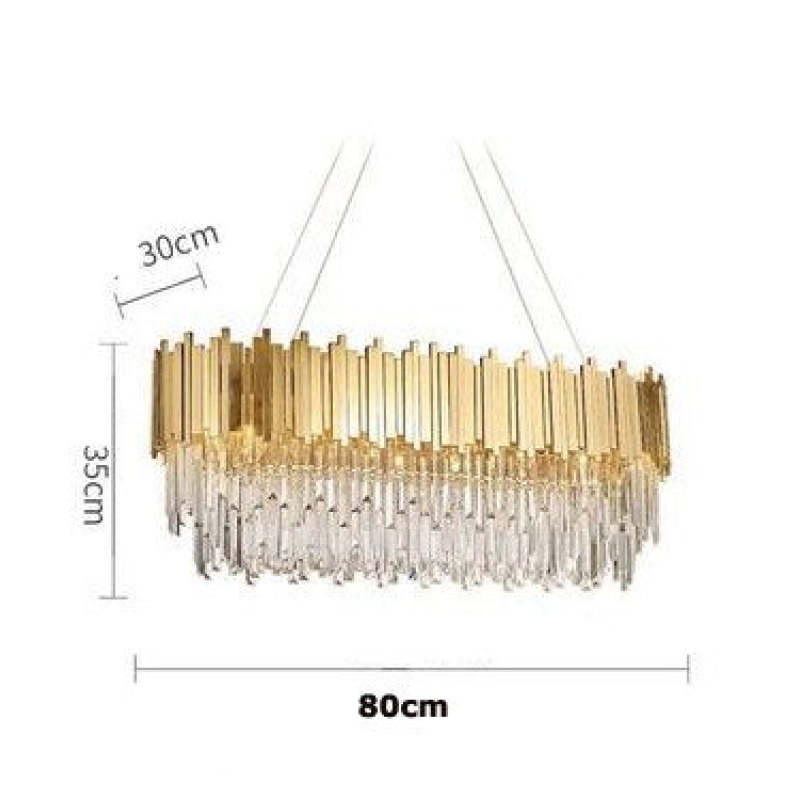 Light Luxury crystal Chandeliers Atmosphere Lsekrone Lamp 